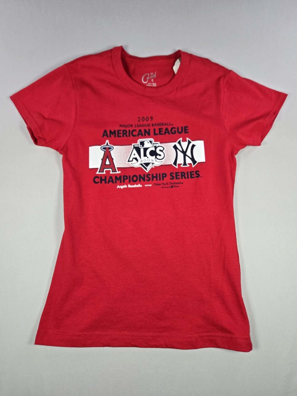 NWT VTG 2009 ALCS Matchup Tee Angels vs Yankees Red Small